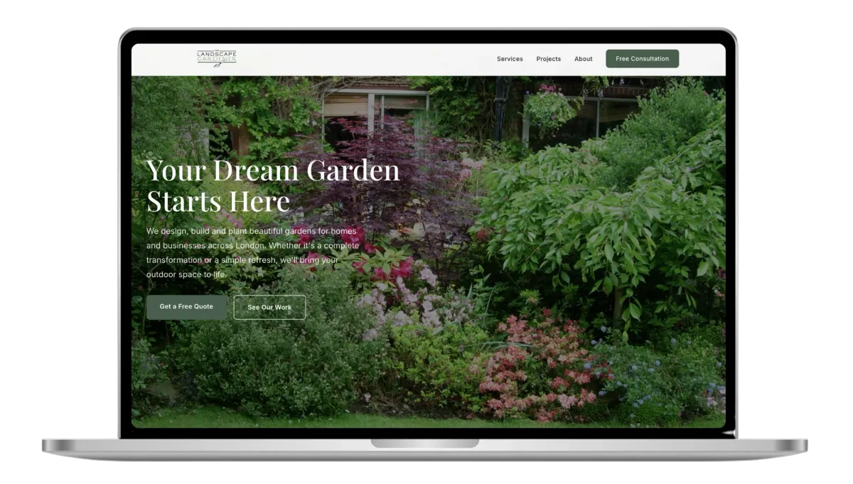 website - landscape gardener