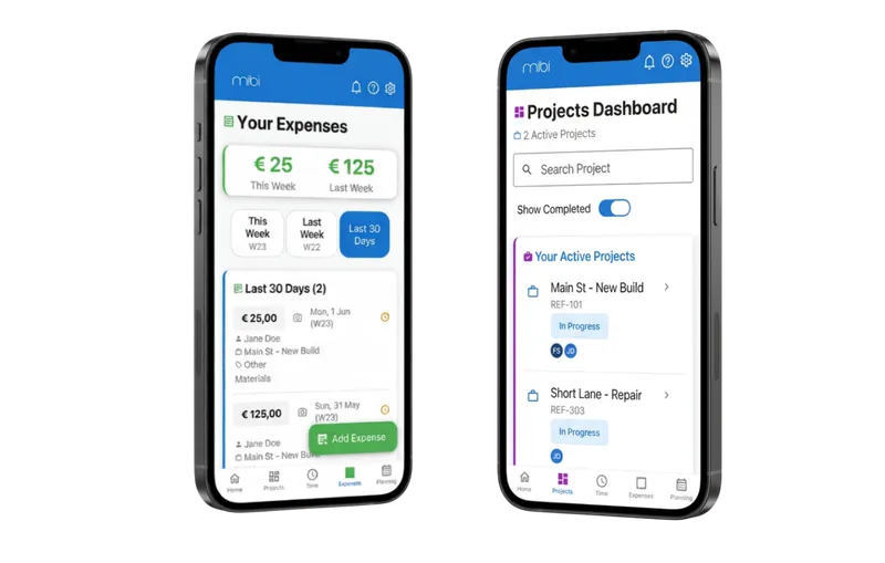 MIBI: bespoke time & expenses app for construction companies