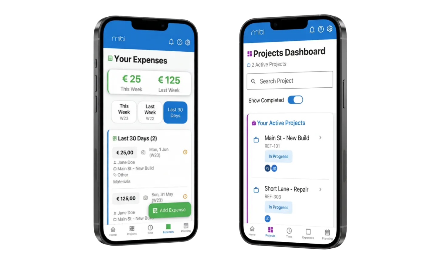 MIBI: bespoke time & expenses app for construction companies