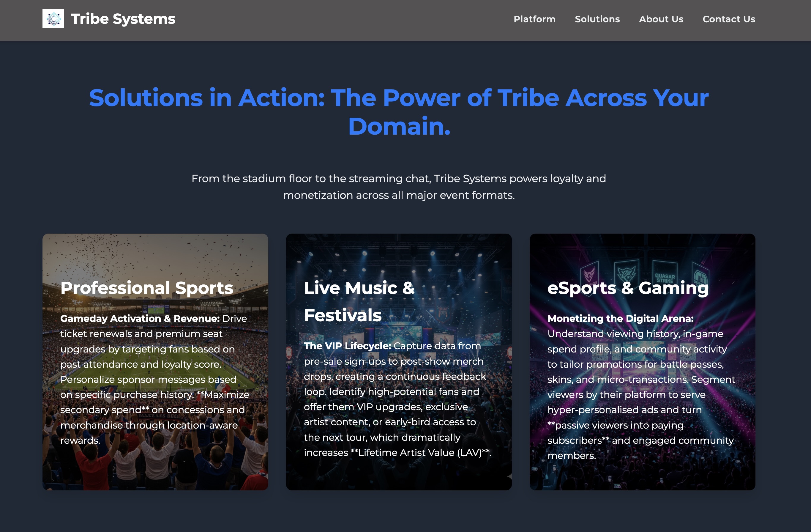 Tribe Systems - website & MVP product build